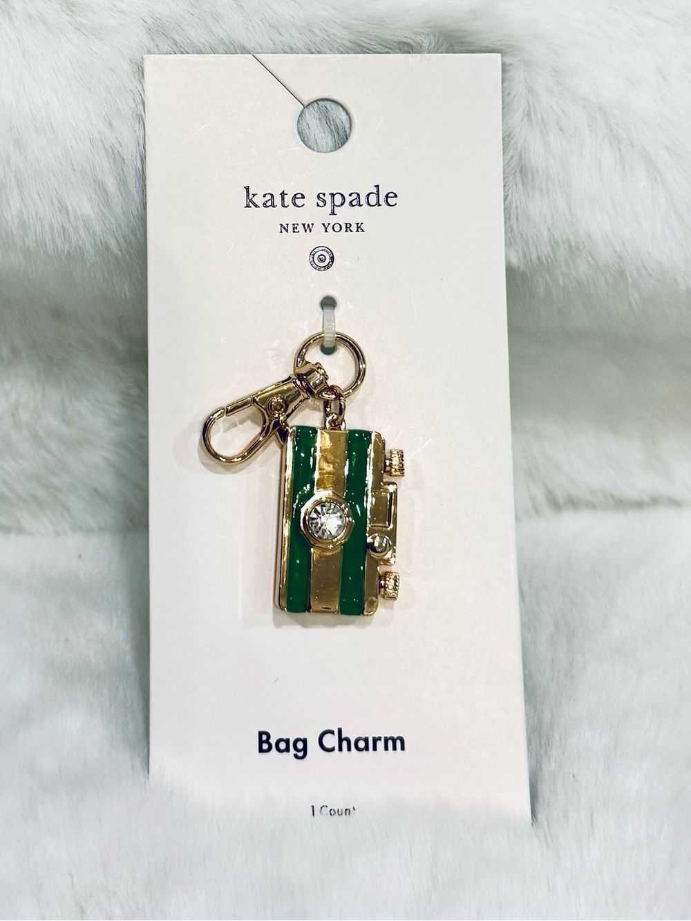 Kate Spade x Target Camera shaped bag charm. Spring summer designer New